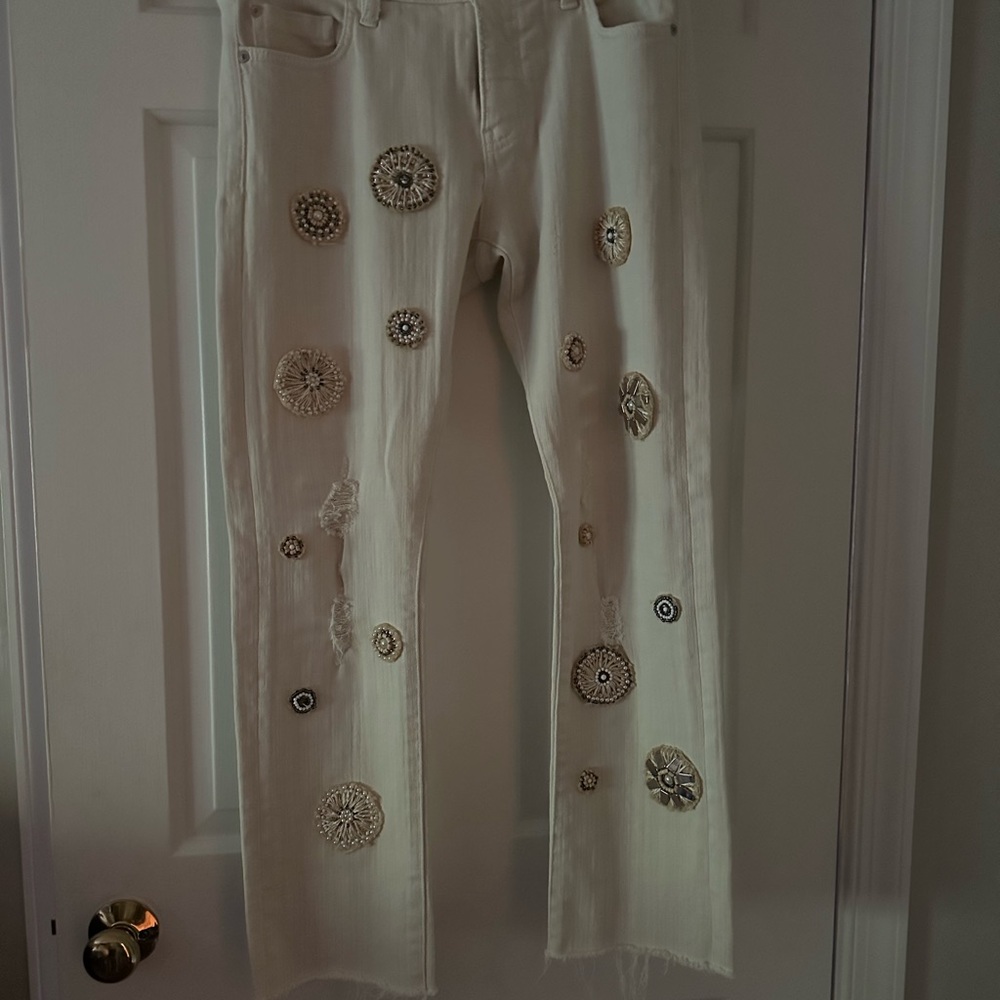 Gorgeous bejeweled Pilcro and the Letterpress jeans.
